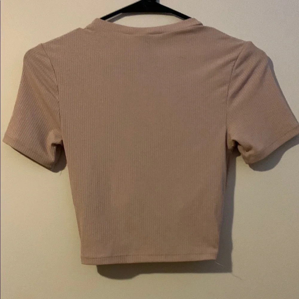 Women's Tan Twist Front Top - Picture 2 of 2